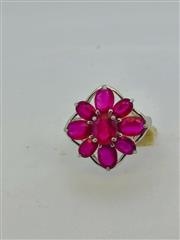 Ruby Lady's Silver & Stone Ring 925 Silver 4.99g